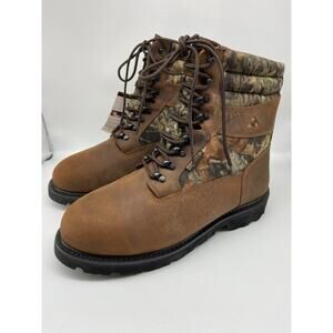 NIB Rocky Boots Mens Sz 10.5 Scout Waterproof Insulated Leather/Nylon Camo Brown